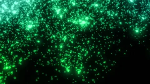 MULTICOLOR particles glowing on the black background. Black background with l Stock Footage 218579935