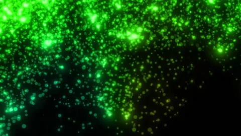 MULTICOLOR particles glowing on the black background. Black background with l Stock Footage 218580008
