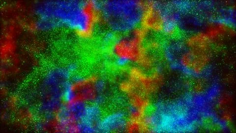 Multicolor particles star on Black Background. Golden Glittering Background.. Stock Illustration