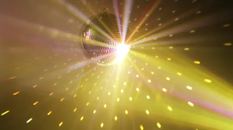 Multicolor party disco ball Stock Footage 35573579