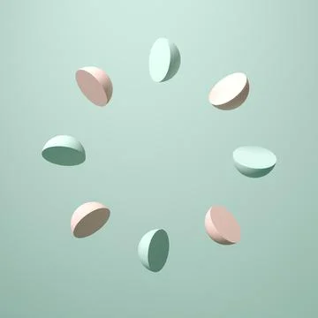 Multicolor pastel abstract background 3D rendering Stock Illustration