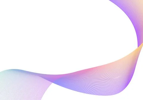 Multicolor pastel curve line layer abstract background Stock Illustration