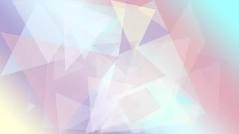 Multicolor pastel polygon facets blend into a gentle abstract pattern, perf.. Stock Illustration