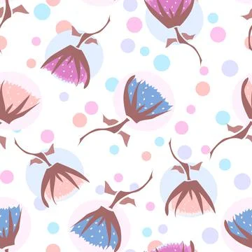Multicolor Pastel Scatter Repeat Pattern With Decorative Dots Stock Illustration
