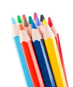 Multicolor pencils Stock Photos