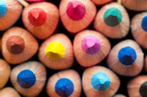 Multicolor pencils Stock Photos