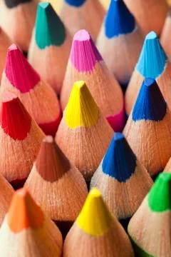 Multicolor pencils Stock Photos