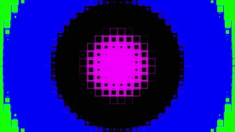 Multicolor pixel rings Stock Footage 156765898