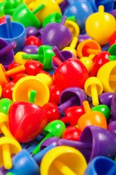 Multicolor plastic constructor close up Stock Photos