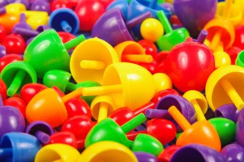 Multicolor plastic constructor close up Stock-Fotos