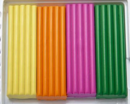 Multicolor plasticine for creativity modeling hobby children bright Stock Photos