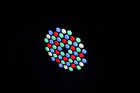Multicolor point lights of different colors. Stock Photos