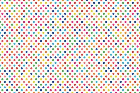 Multicolor polka dots pattern for fabric print Stockillustratie