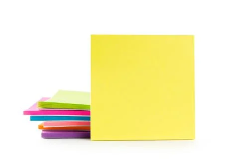 Multicolor post-it sticky note pads Stock Photos