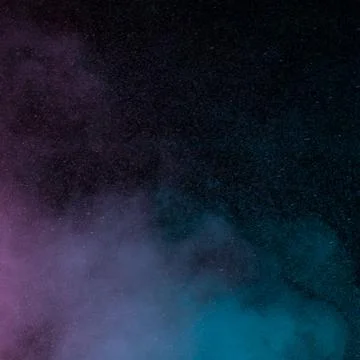 Multicolor powder explosion on black background. Colored cloud. Colorful du.. Stock Illustration