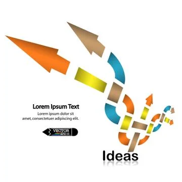 Multicolor presentation template Illustrazione stock