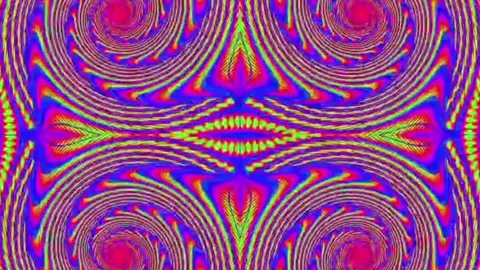 Multicolor Psychedelic Spiral Geometric Pattern Video stock 332178747
