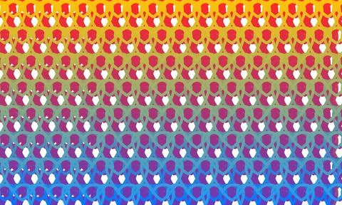 Multicolor rainbow striped geometric link pattern background Stock Illustration