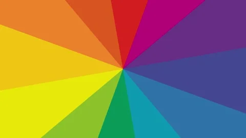 Multicolor rainbow stripes rotate in a circle. Simple motion graphics anima.. Stock Footage 312779913