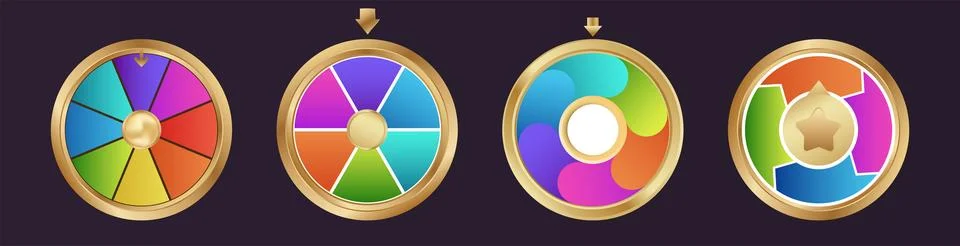 Multicolor realistic fortune wheel vector illustration Stock Illustration