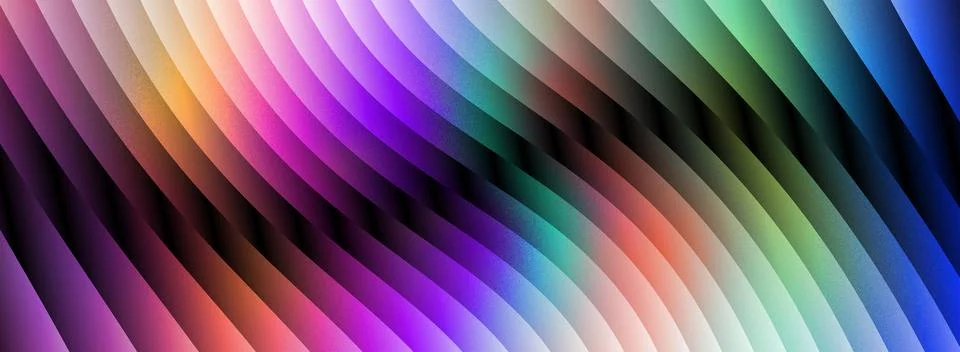 Multicolor ribbed gradient abstract glass background with glossy smooth Stock Illustration