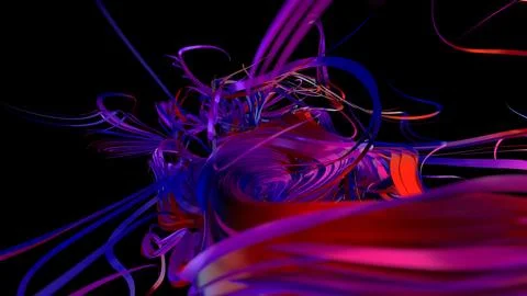 Multicolor Ribbons Background Stock Illustration