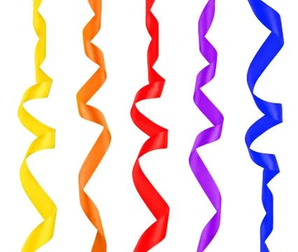 Multicolor ribbons Stock Photos