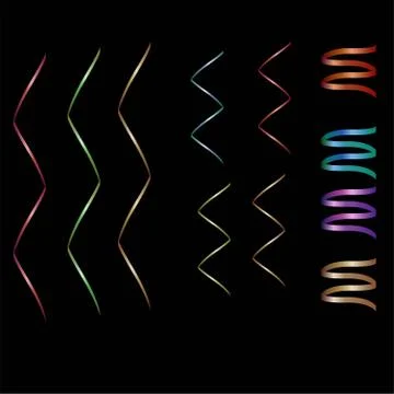 Multicolor ribbons vector illustration eps 10. Stock Illustration