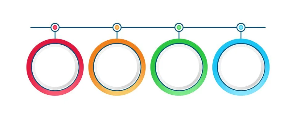 Multicolor ring infographic 4 steps Stock-Illustration