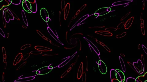 Multicolor Rings 4K 03 Stock Footage 84038564