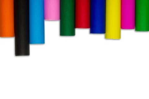 Multicolor roll paper. Stock Photos