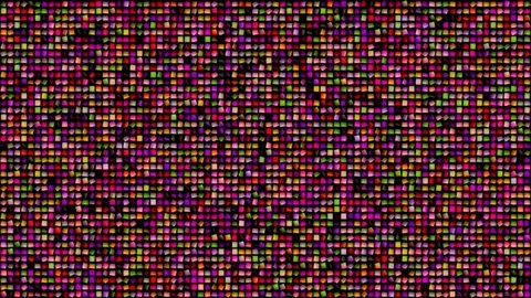 Multicolor Rotating Particles Like Confetti. Seamles loop. Stock Footage 81560641