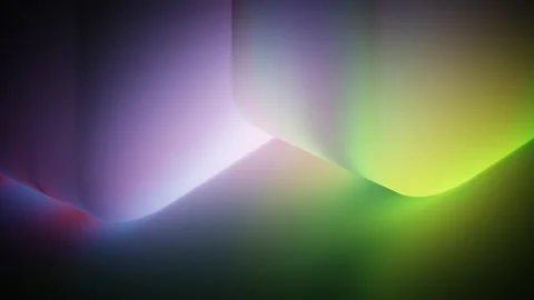 Multicolor rounded cube background with premium neon gradient loop Stock Footage 347198551