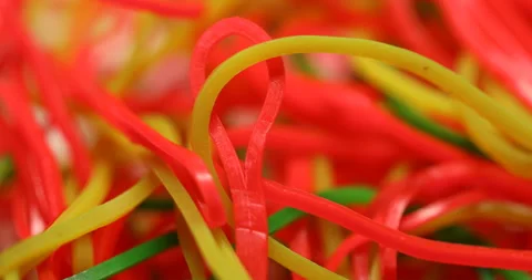 Multicolor Rubber Bands Stock Footage 305620260