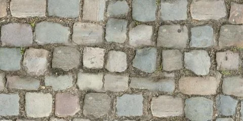 Multicolor Rustic Cobblestone Path Texture Stock Photos