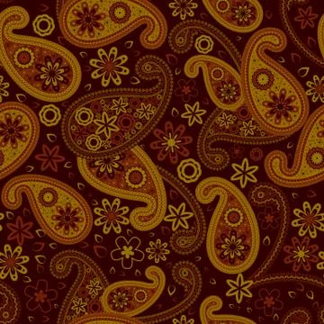 Multicolor Seamless Paisley Pattern イラスト素材