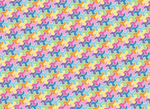 Multicolor seamless tiled pattern. Vector image. Stock Illustration
