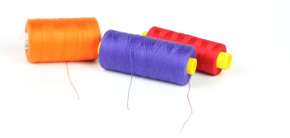Multicolor sewing thread Foto stock
