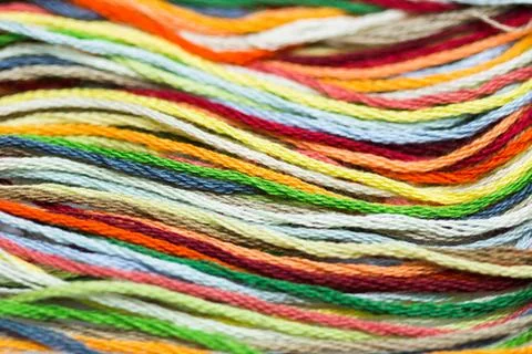 Multicolor sewing threads texture Stock Photos
