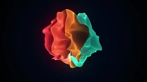Multicolor shapeless object with torn edges. Computer generated a modern b... Stock Photos