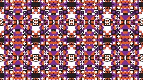 Multicolor shapes in retro geometric pattern. Simple motion graphic seamless Stock Footage 209250811