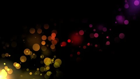 Multicolor shine abstract design elements on the black background. Video stock 84234364