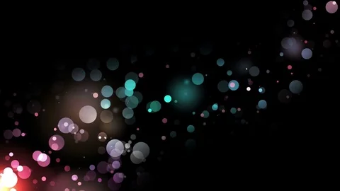 Multicolor shine abstract design elements on the black background. Stock Footage 84235493