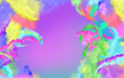 Multicolor smoke background. Colored powder frozen dust explosion texture. Stock Illustration