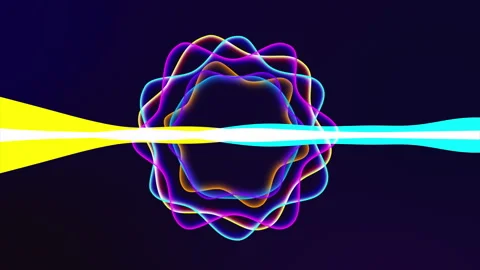 Multicolor Sound Wave and Circular Visualizer Loop Background Stock-Footage 323867859