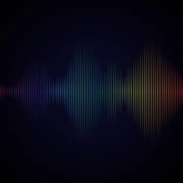 Multicolor sound wave from equalizer background Illustrazione stock