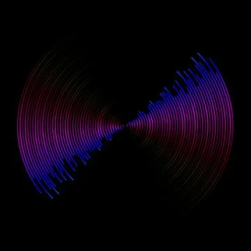 Multicolor sound wave from equalizer background Stock Illustration