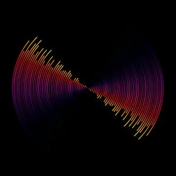 Multicolor sound wave from equalizer background Illustrazione stock
