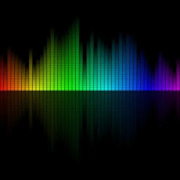 Multicolor sound wave from equalizer background Stock-Illustration