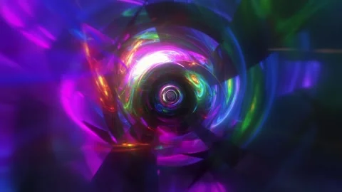 Multicolor Spiral Tunnel VJ Loop Vidéo 330003915